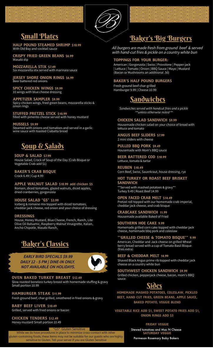 Baker's - Our fall winter menu | Facebook