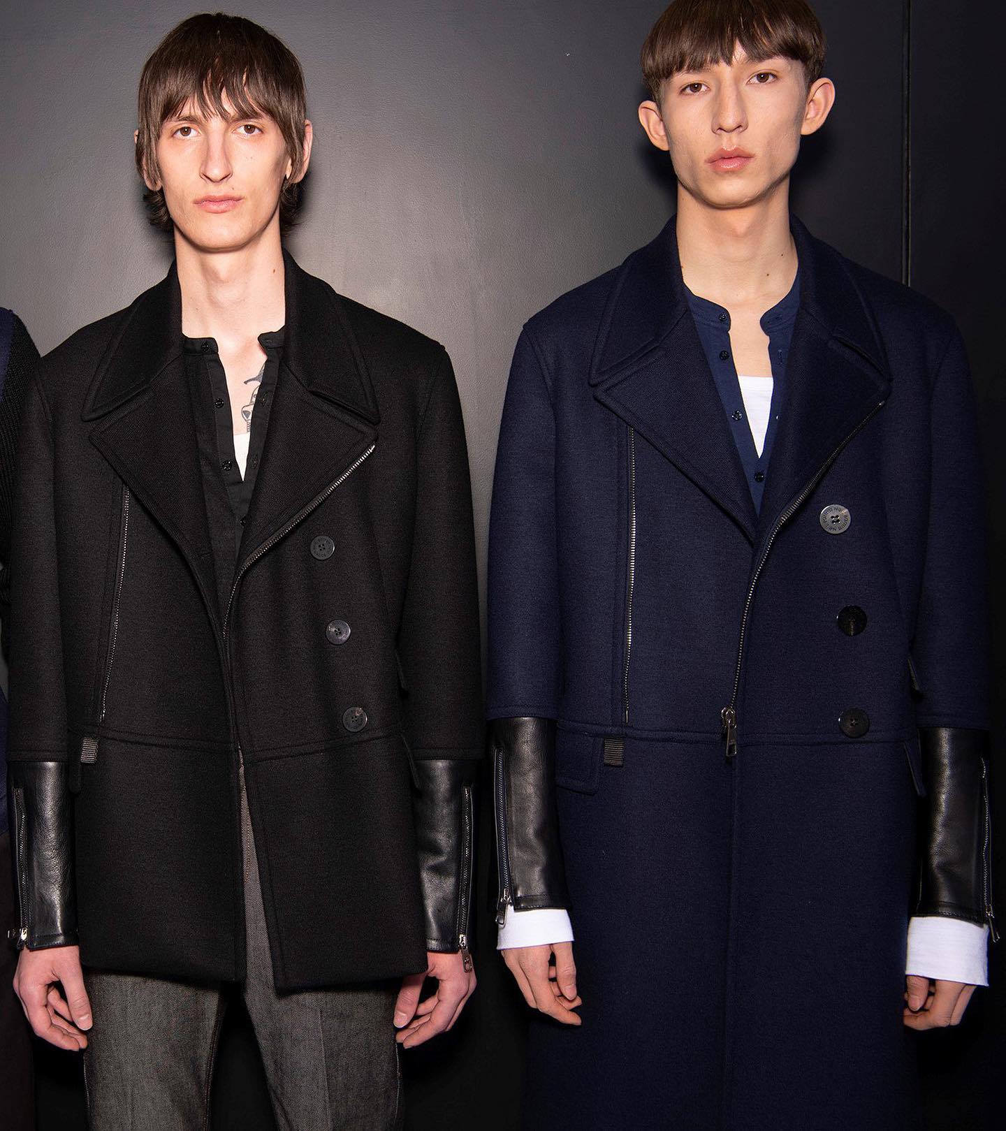 cannerlu & @ttttheodor Backstage, wearing the Neil Barrett Zip-Up