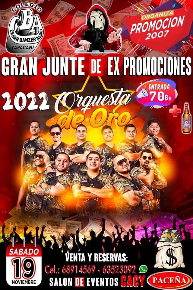 Rumbo al 7° junte 2022 de Ex-promocines del colegio César Banzer Aliaga ...