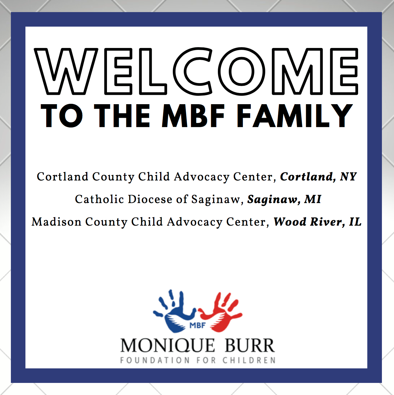 Everyday we move... - Monique Burr Foundation for Children | Facebook