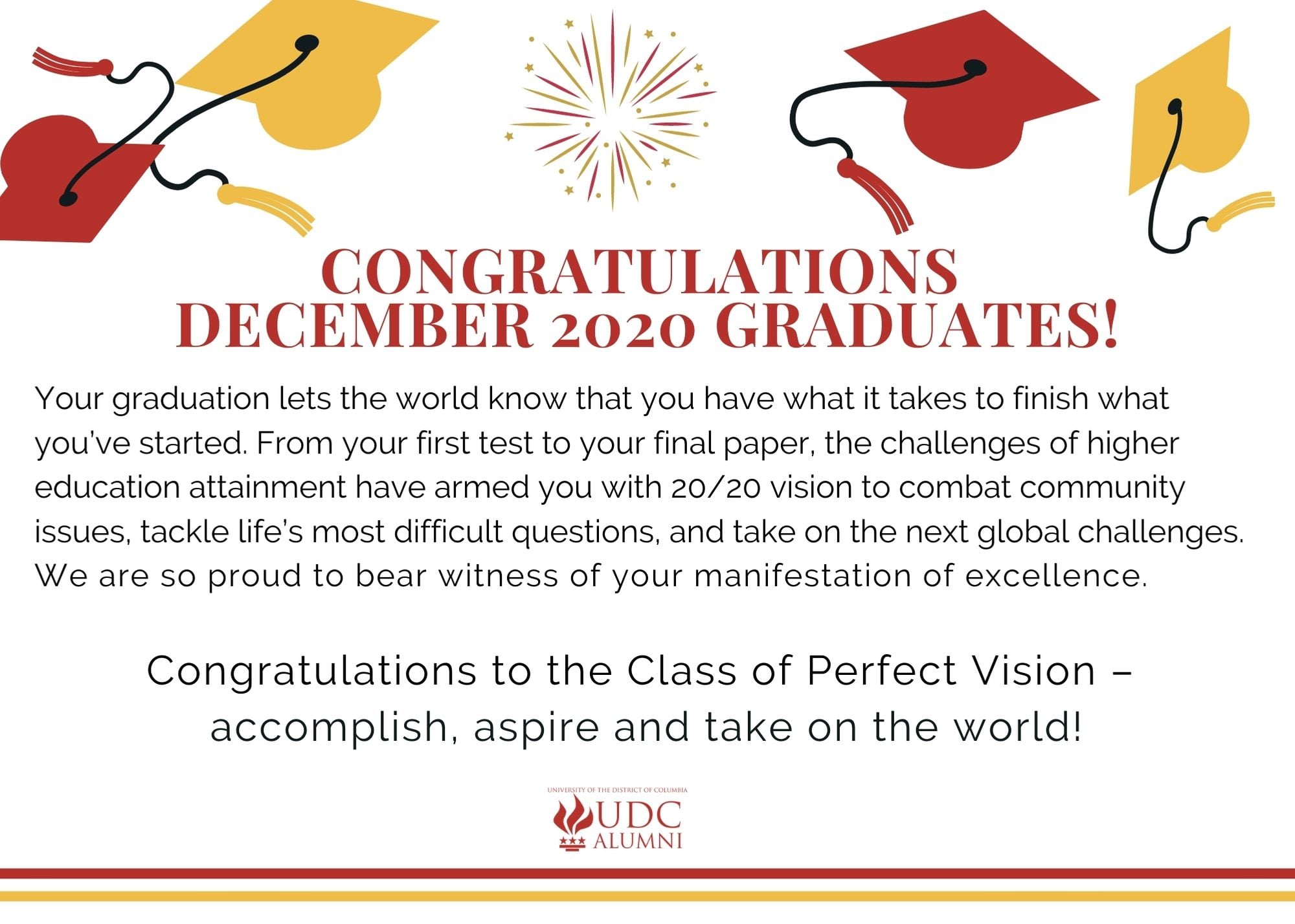 UDC Alumni - Congratulations to the Class of Perfect...