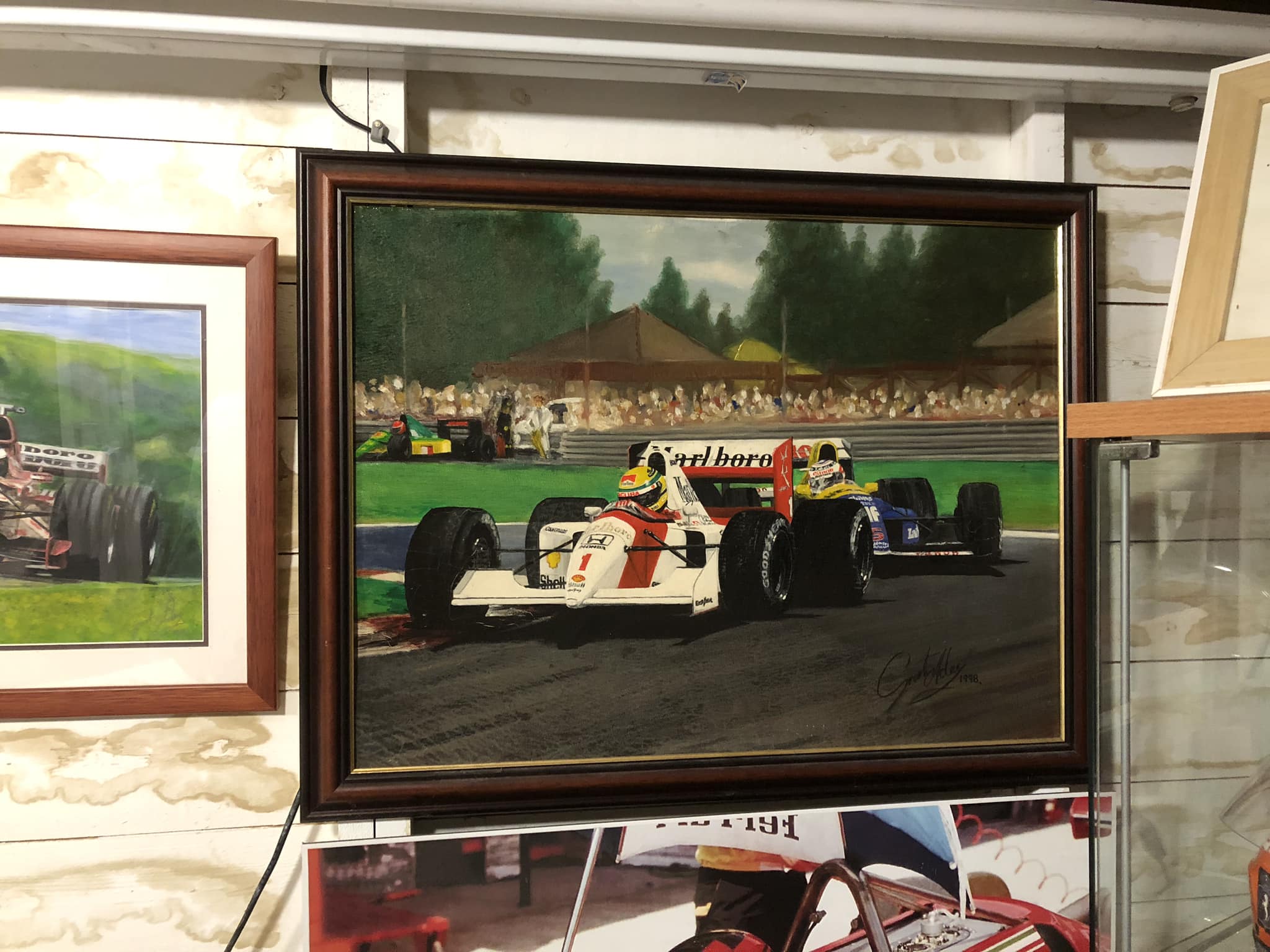 Senna vs Mansell painting from Monaco 1992
