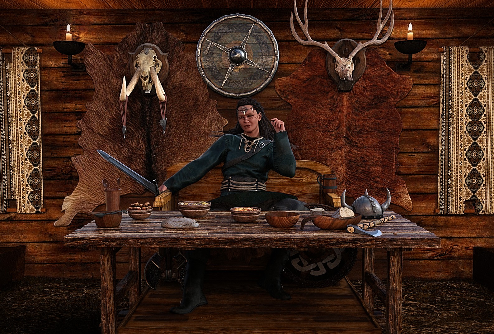 Renderosity - A Warrior takes the Throne by keener DAZ|Studio ...
