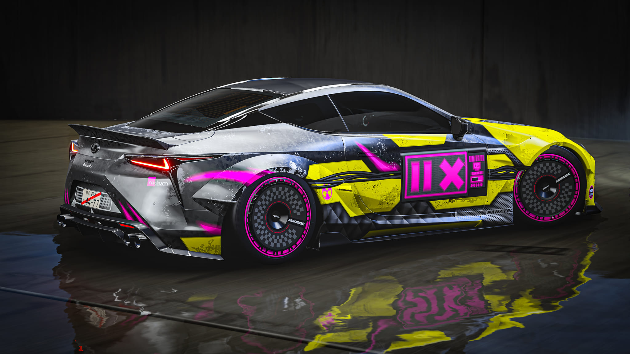 Lexus LC500 custom livery inspired by Joyride Designs