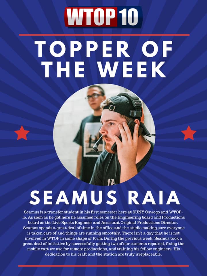 WTOP-TV 10 - Congratulations to this week's Topper of the Week! Don't ...