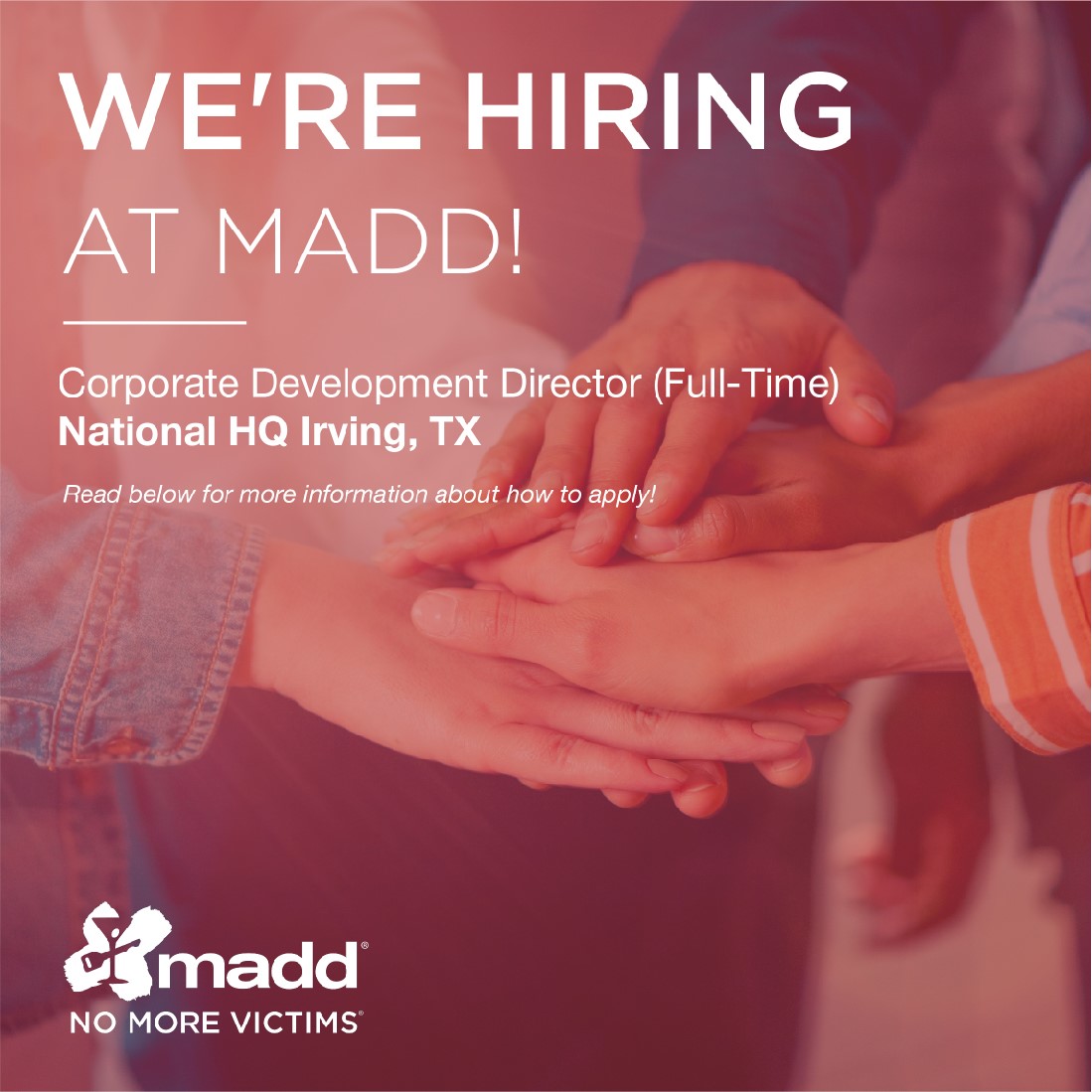Mothers Against Drunk Driving (MADD) - We're Hiring at MADD! MADD ...