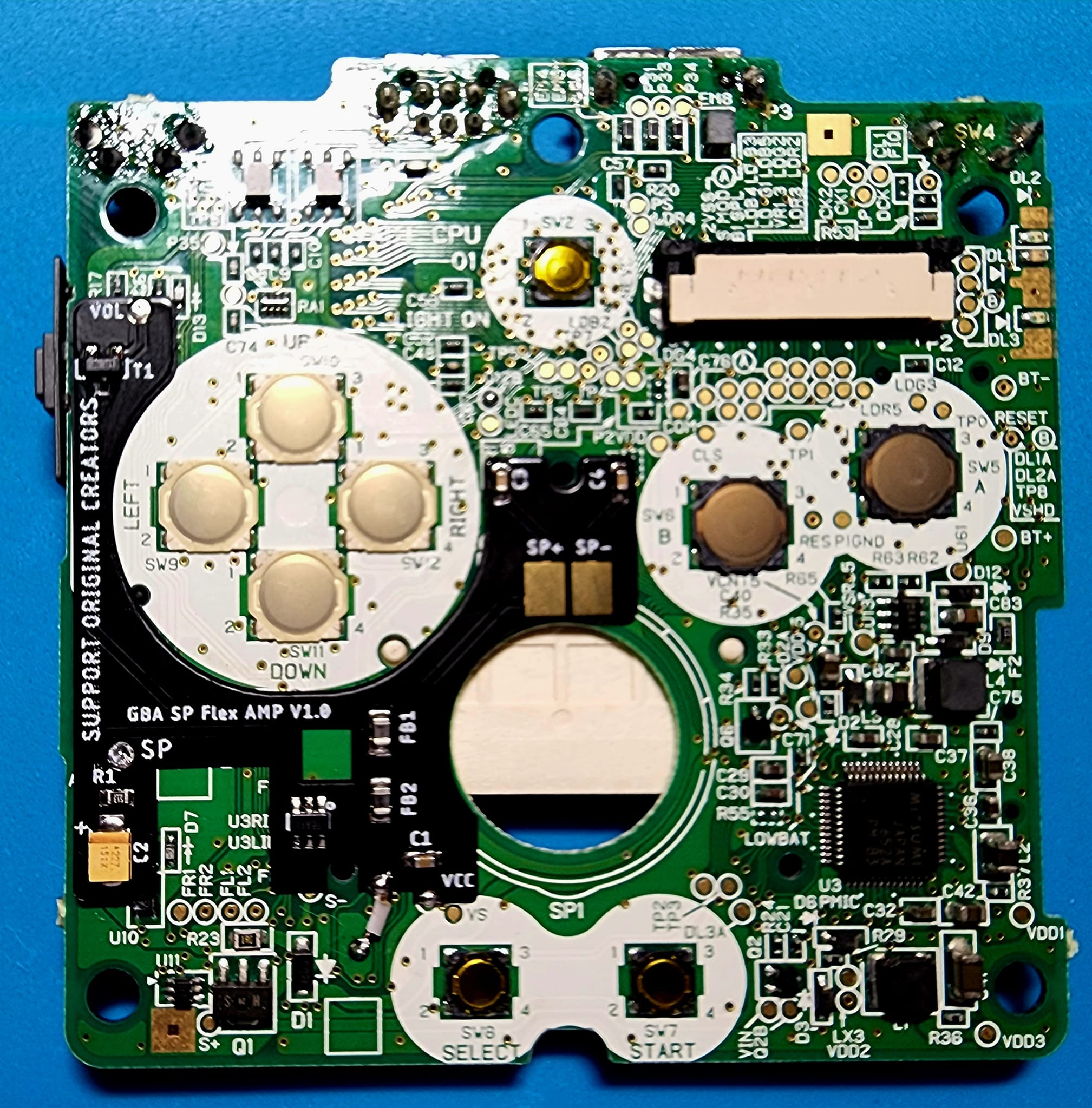 GBA SP Model AGS.101 -GBA SP IPS V.2 -Power Cleaner Flex PCB 