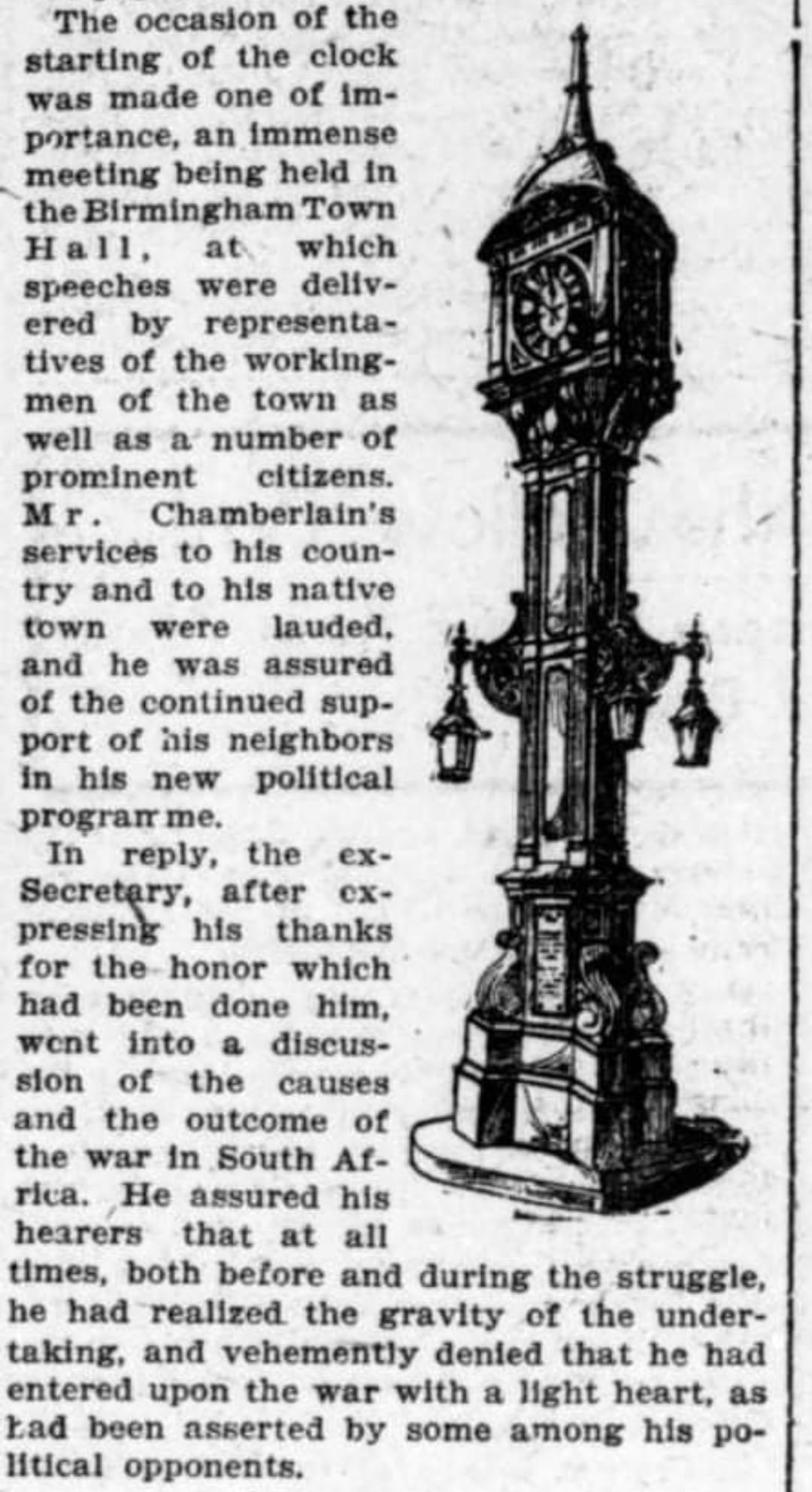 What is a W.F. Evan's Birmingham clock?