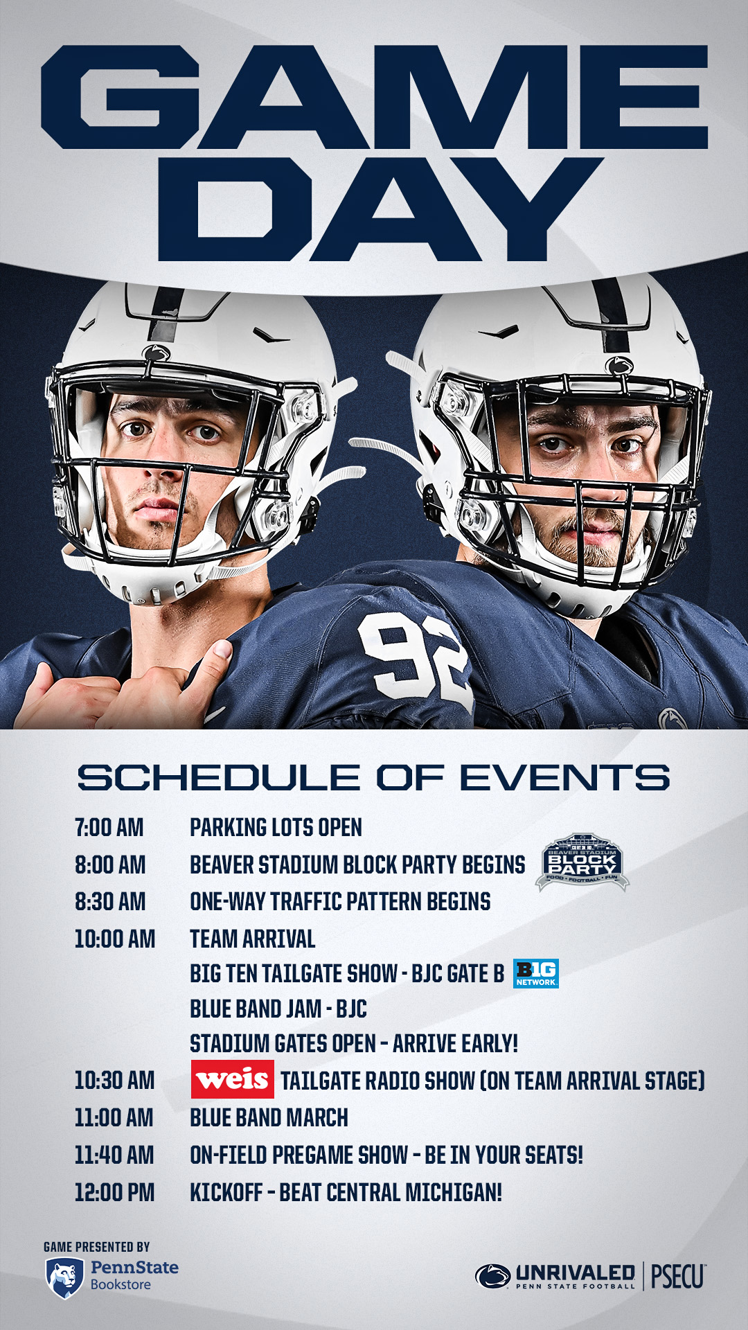 Here's the full rundown of events... - Penn State Football