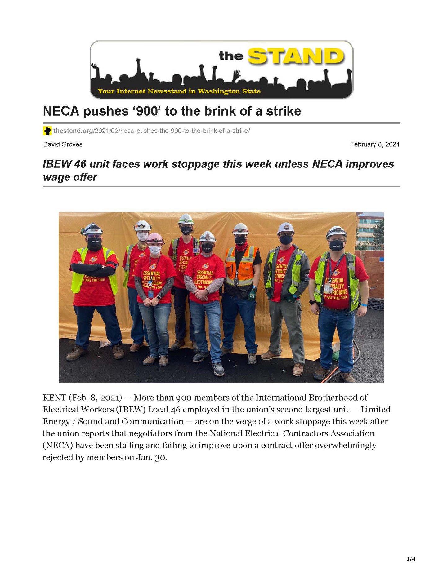 IBEW Local 46 - IBEW Local 46 added a new photo.