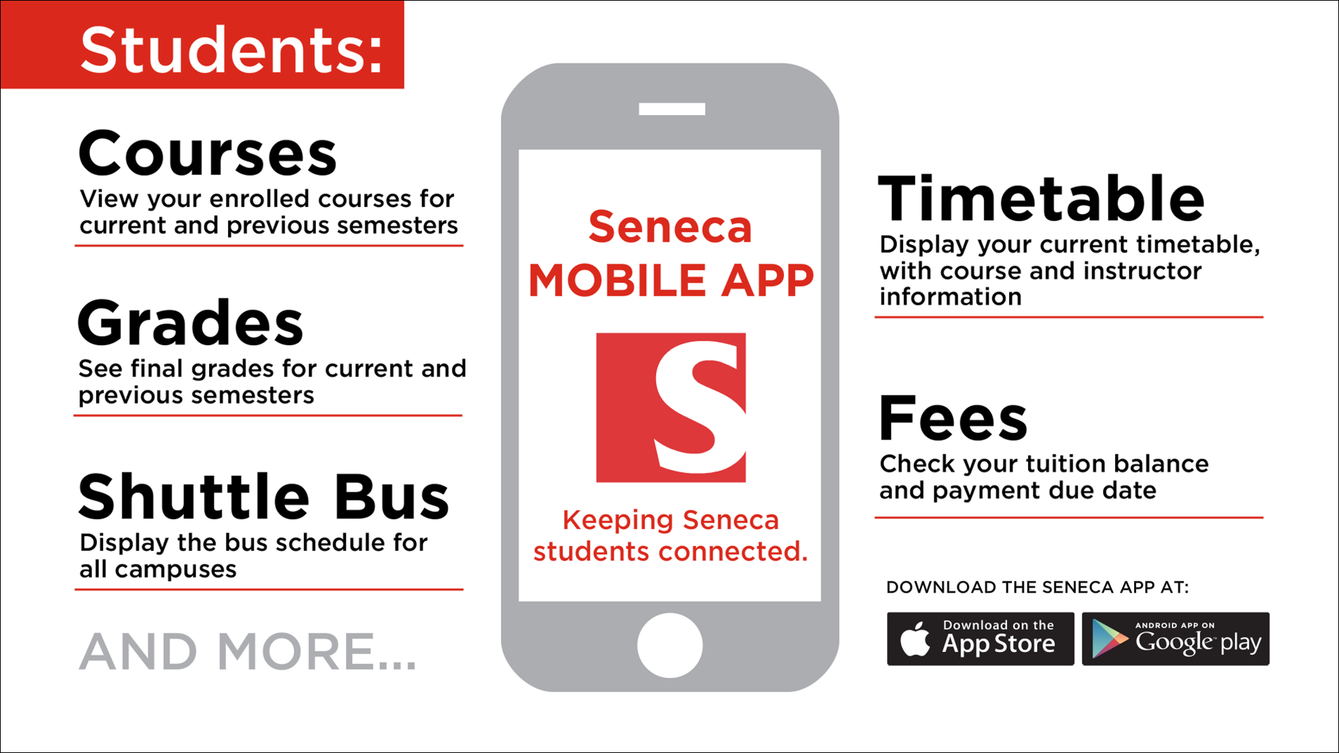 Seneca - The new Seneca #MOBILEAPP is here! Stay connected... | Facebook