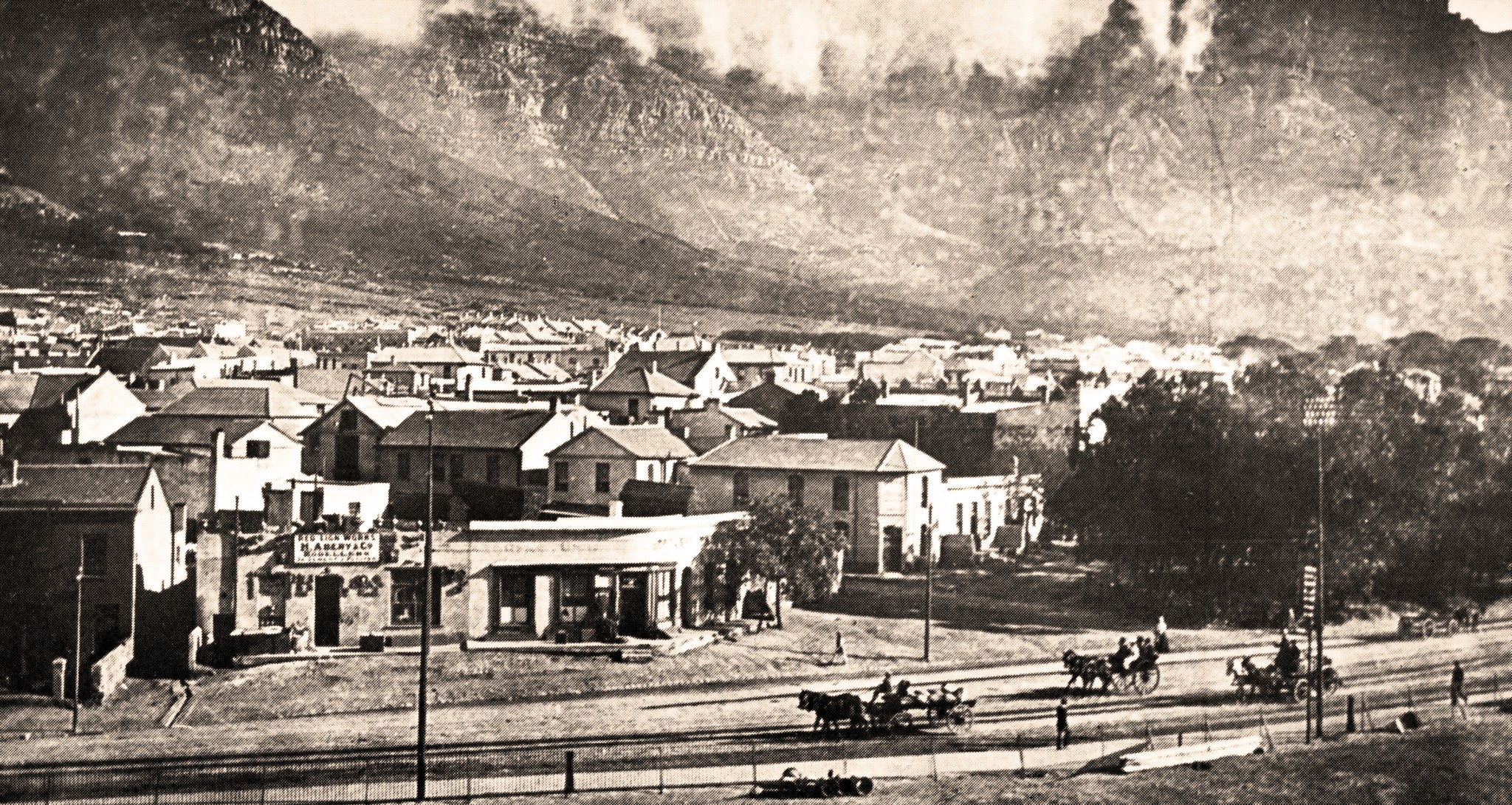 Cape Town, with Woodstock Beach - Undated postcard