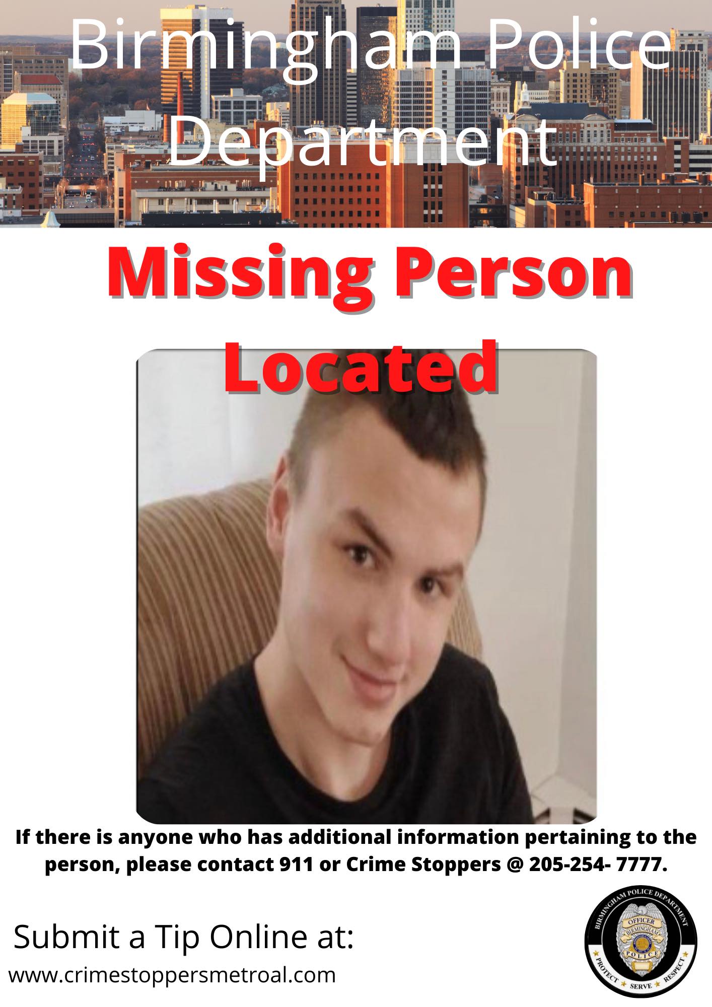 Birmingham Police Department, Alabama - 🚨UPDATE: Brayden Butler has ...