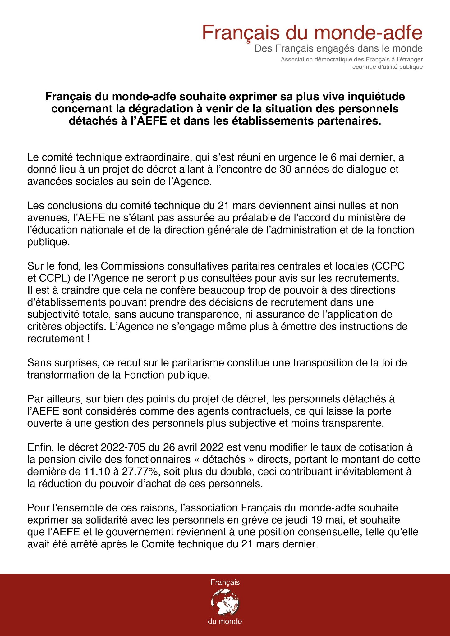 Français du monde-adfe souhaite... - Français du monde - ADFE | Facebook