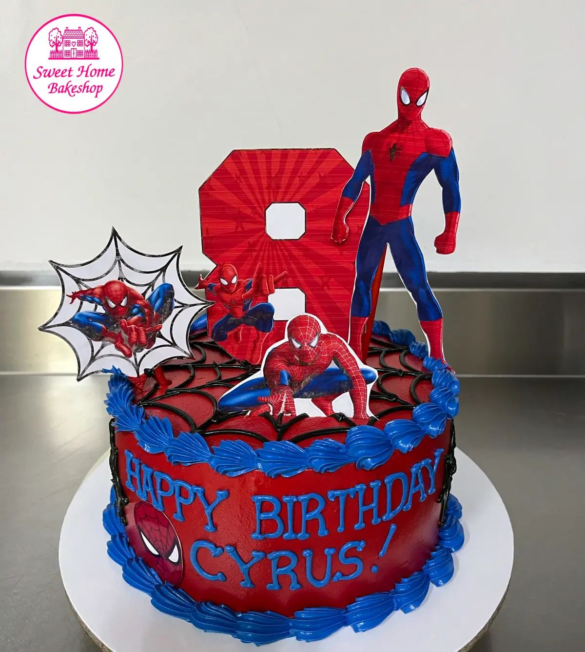 Spiderman Theme Cake (Printout)... - Sweet Home Bakeshop