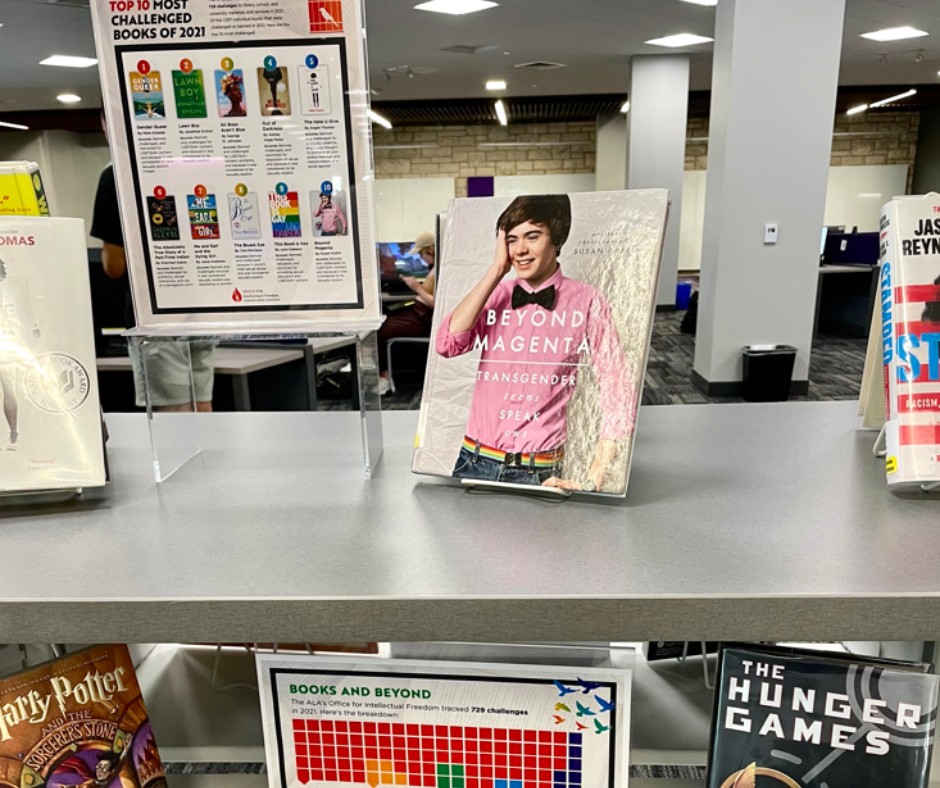 Our Banned Books display is located on... - K-State Libraries