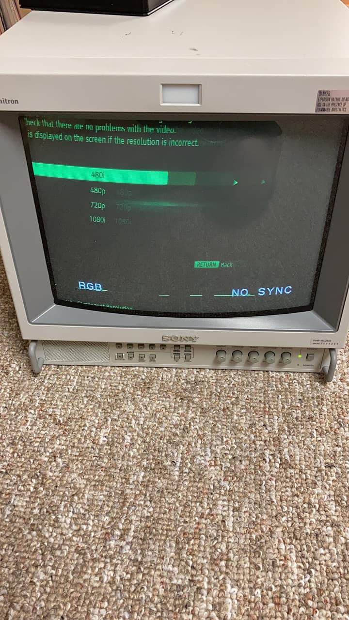 What does the PVM-14L2 RGB issue mean?