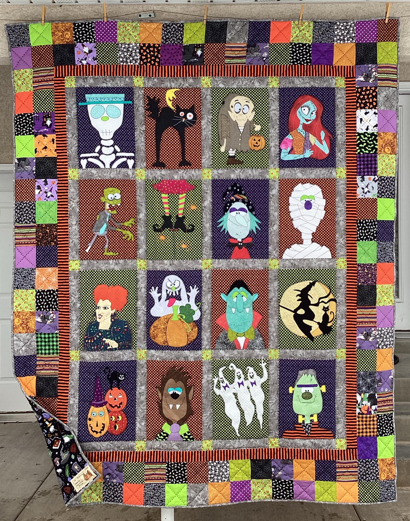 Nightmare before Christmas quilt for my granddaughters wedding  display picture 1