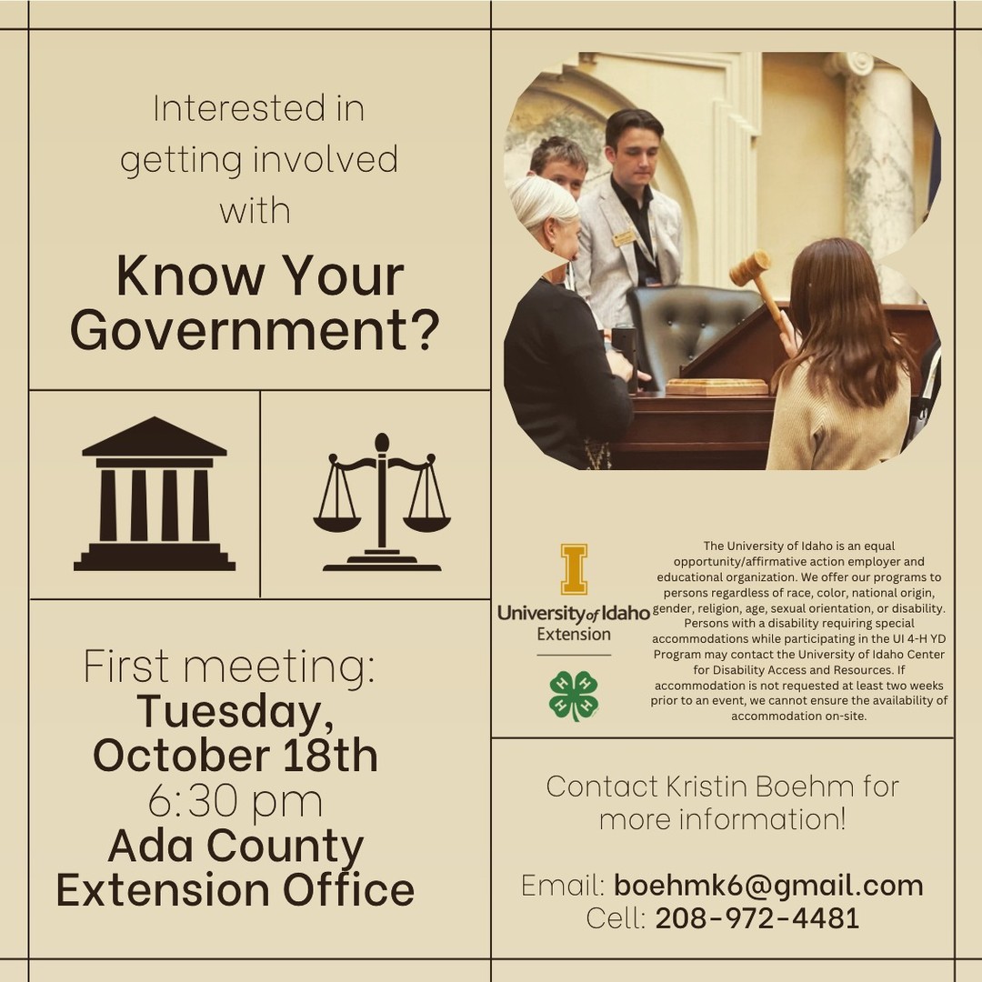 UI Extension 4-H, Ada County - Know Your Government empowers 8th and ...