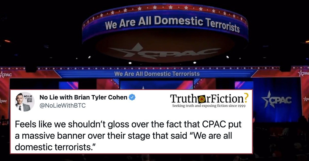 This is a real #CPAC banner, the... - TRUTHORFICTION.COM