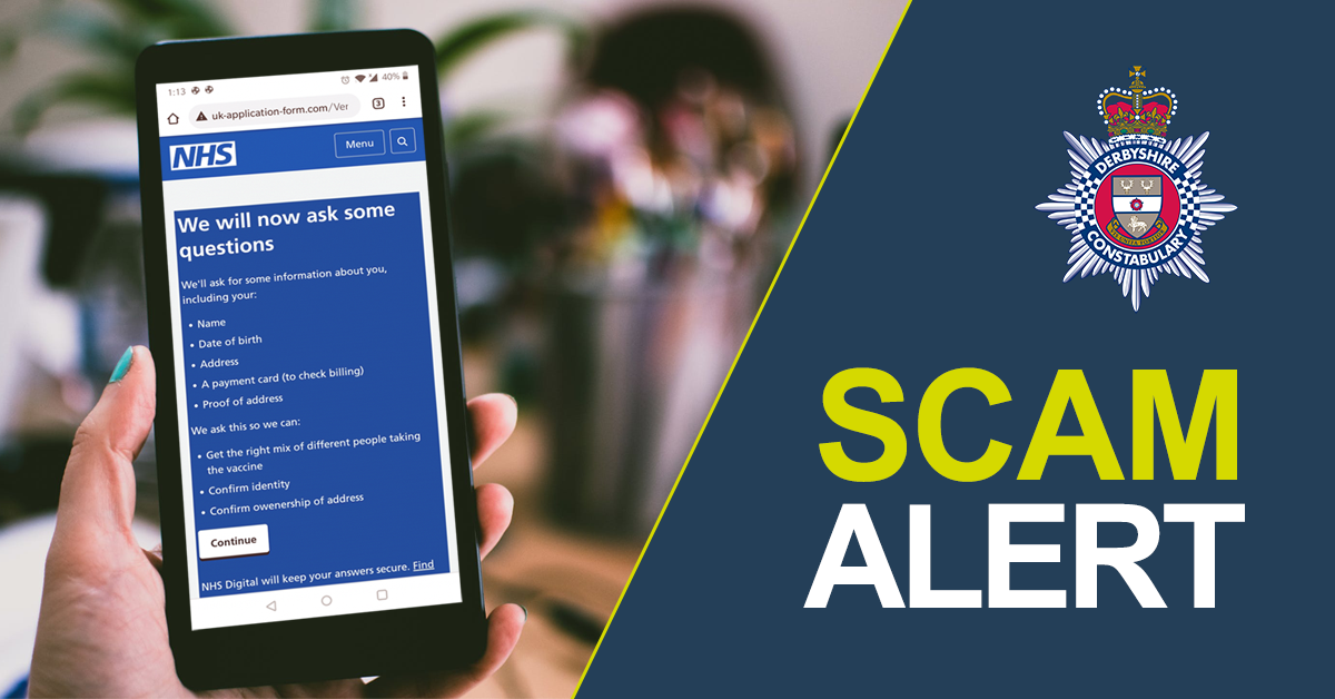 Scam Alert. A fake NHS text... - Erewash Borough Council