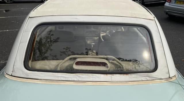 Where to find replacement rear window panel vinyl for Nissan Figaro