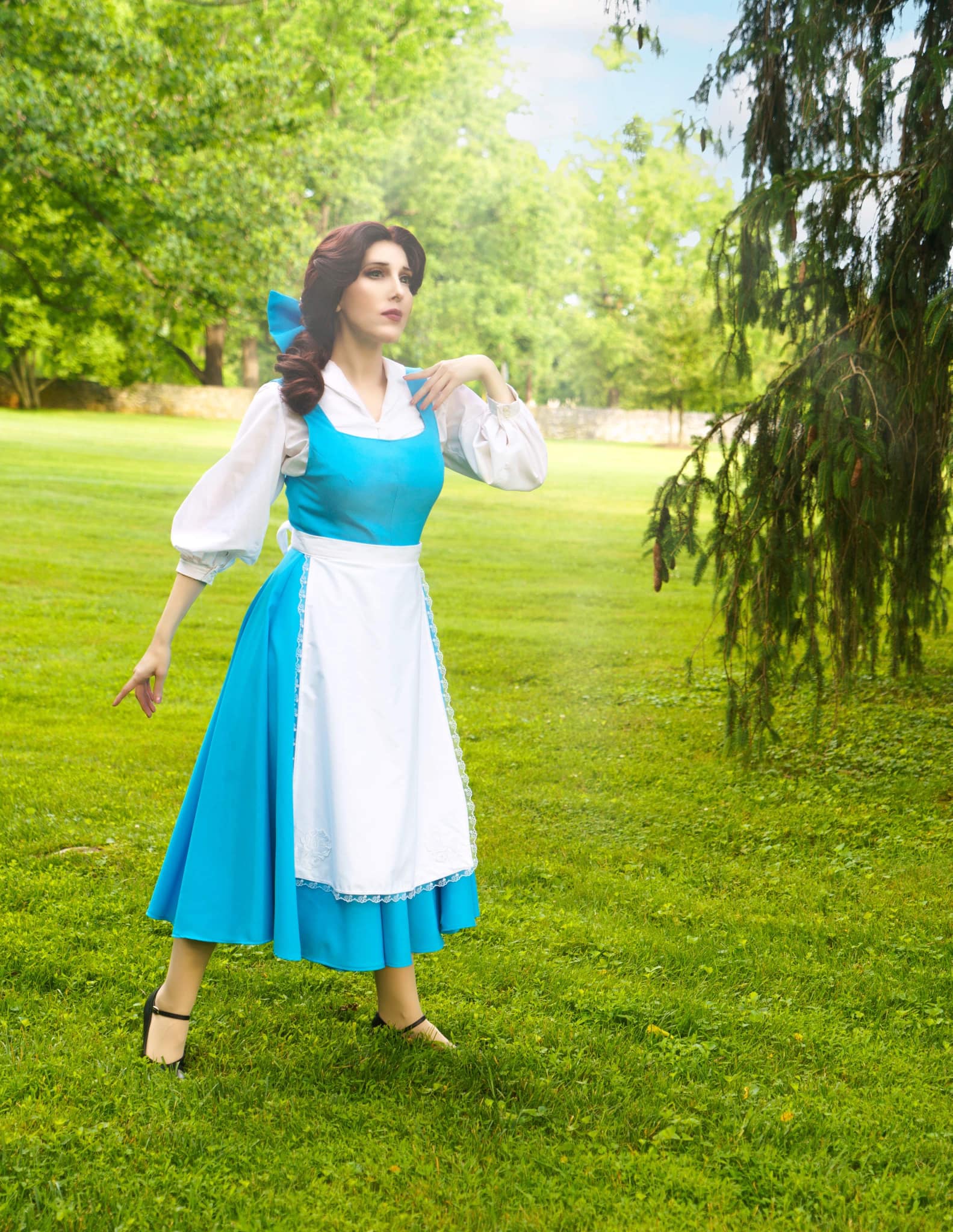 classical dress rent near me COSTUME RENTAL Charms Blue Emily Midi SIZE:XXL / US 14-16 plp-banner:outlet