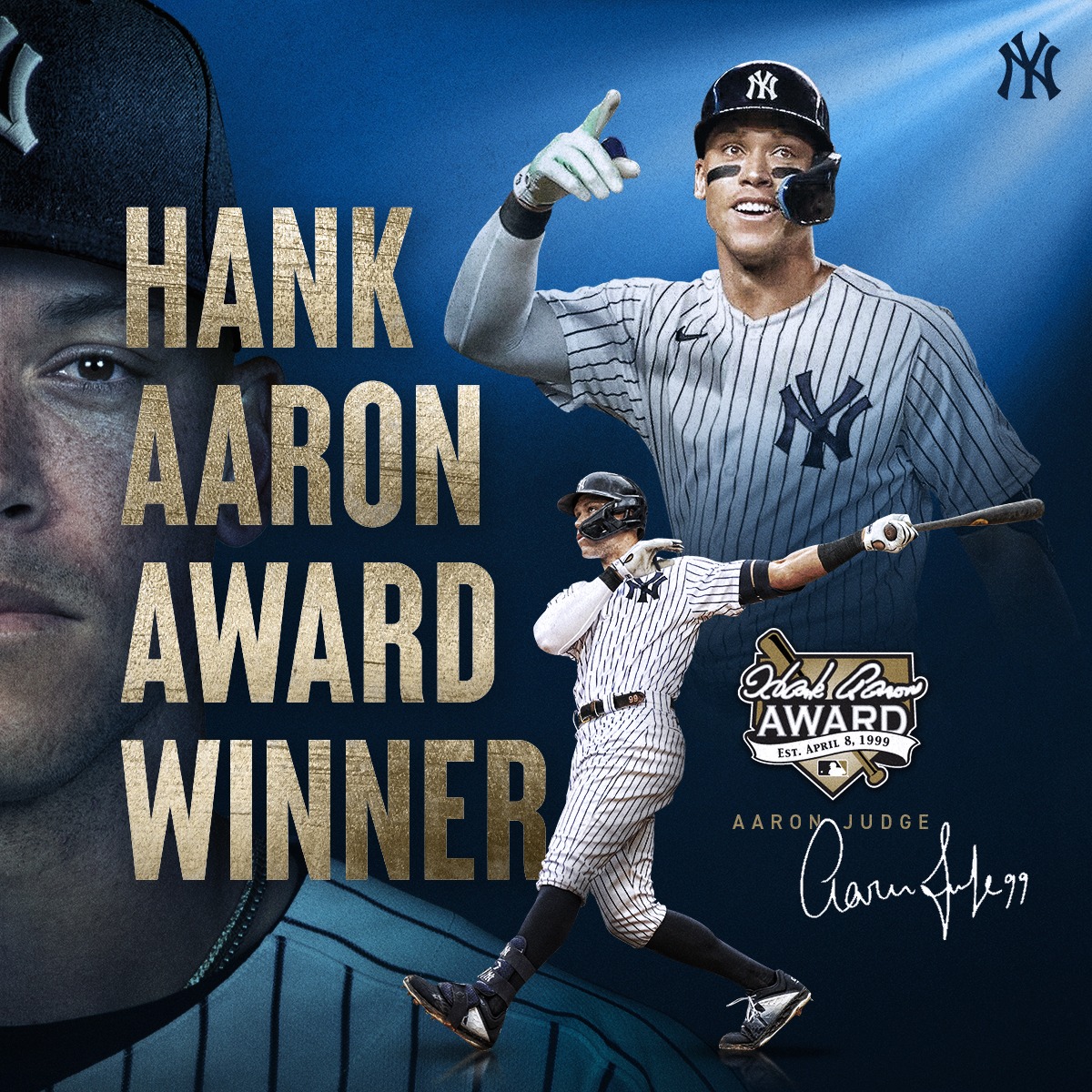 Aaron Judge is the A.L. winner of the... - New York Yankees