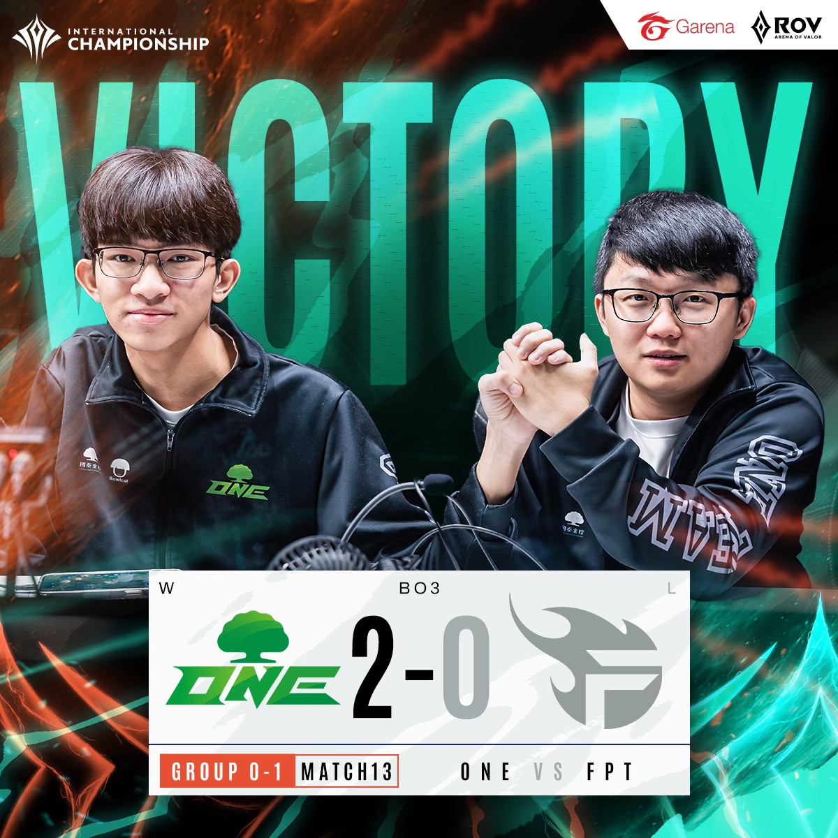 ONE ไม่ปล่อยโอกาสหลุดมือ!!... - Garena RoV Tournament | Facebook