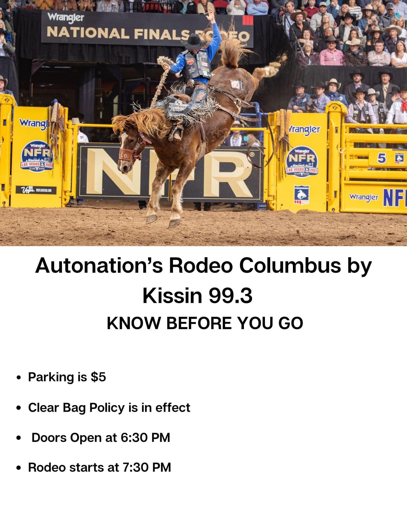 Columbus - Attending tonight’s Rodeo ? Checkout a few things to Know ...