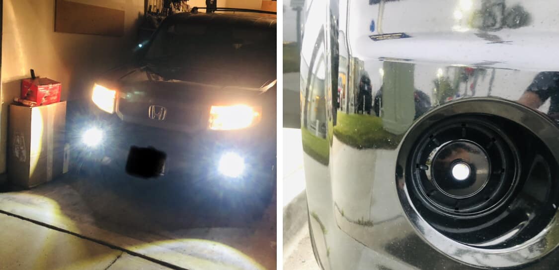 Blue 10000K LED Fog Lights For 2003-2011 Honda Element - Driving Lamps