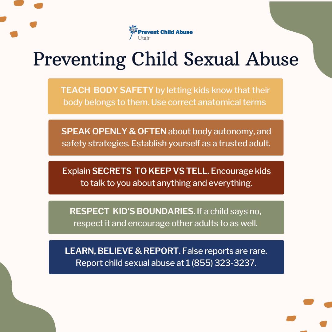 Follow these 5 tips to prevent... - Prevent Child Abuse Utah