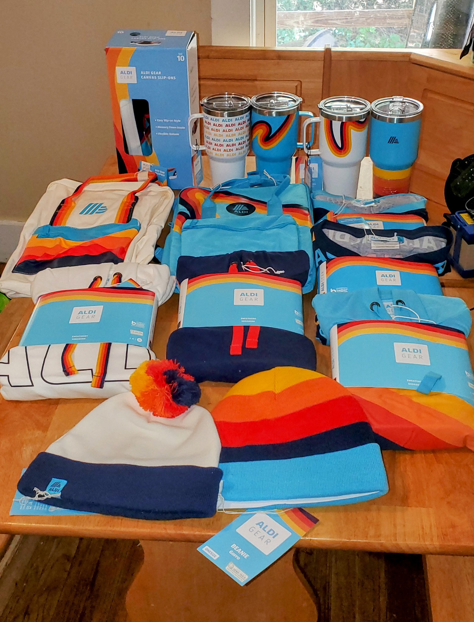 Aldi fan shows off collection of Aldi swag