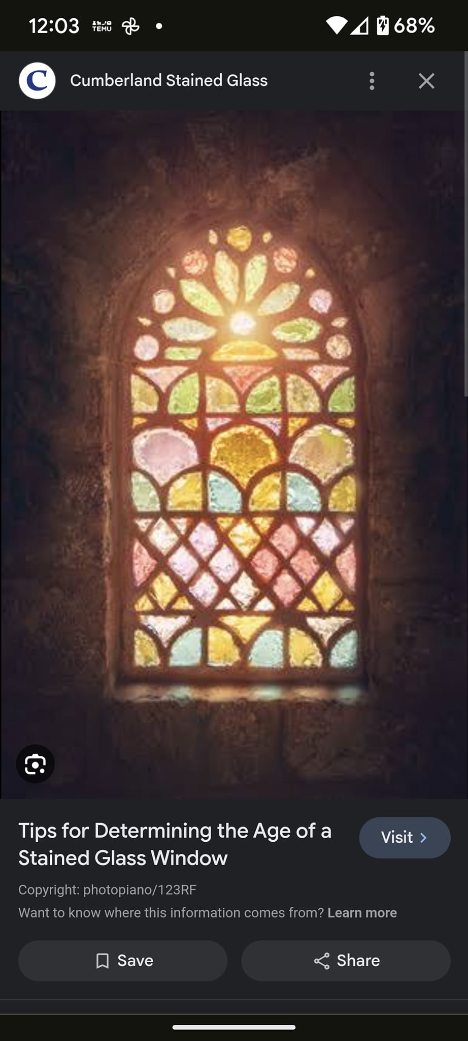 Dollhouse Stained Glass Window Sheet - 1:12 Scale Miniature Glazing For Craft Projects
