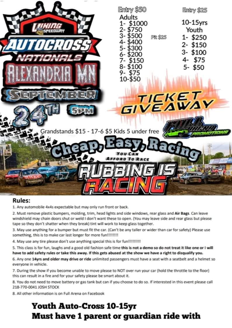 VIKING - Come on out Saturday September 24th to the Viking Speedway ...