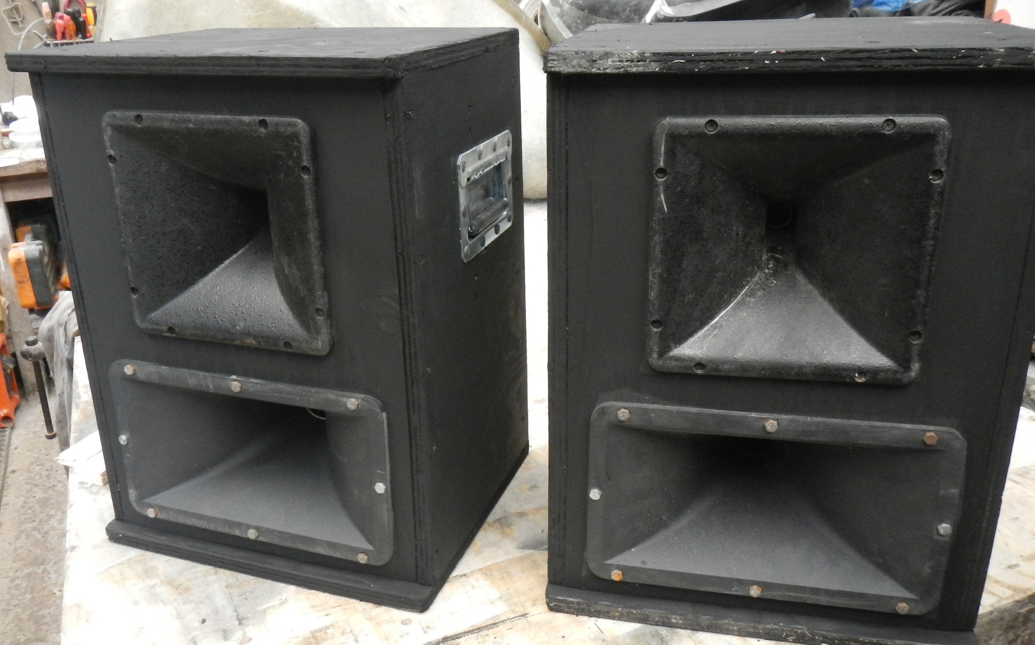 JBL 2441 alnico drivers on small JBL horns incorporated into small 