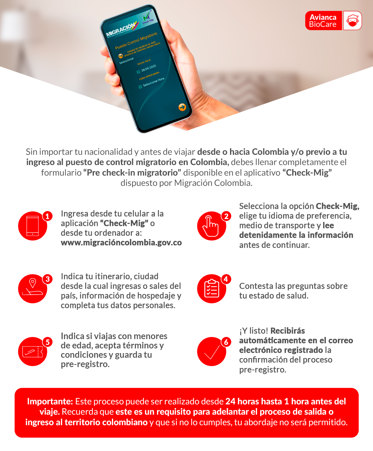 Avianca - ¡Cuida tu salud! Sigue estos pasos y realiza de forma rápida ...