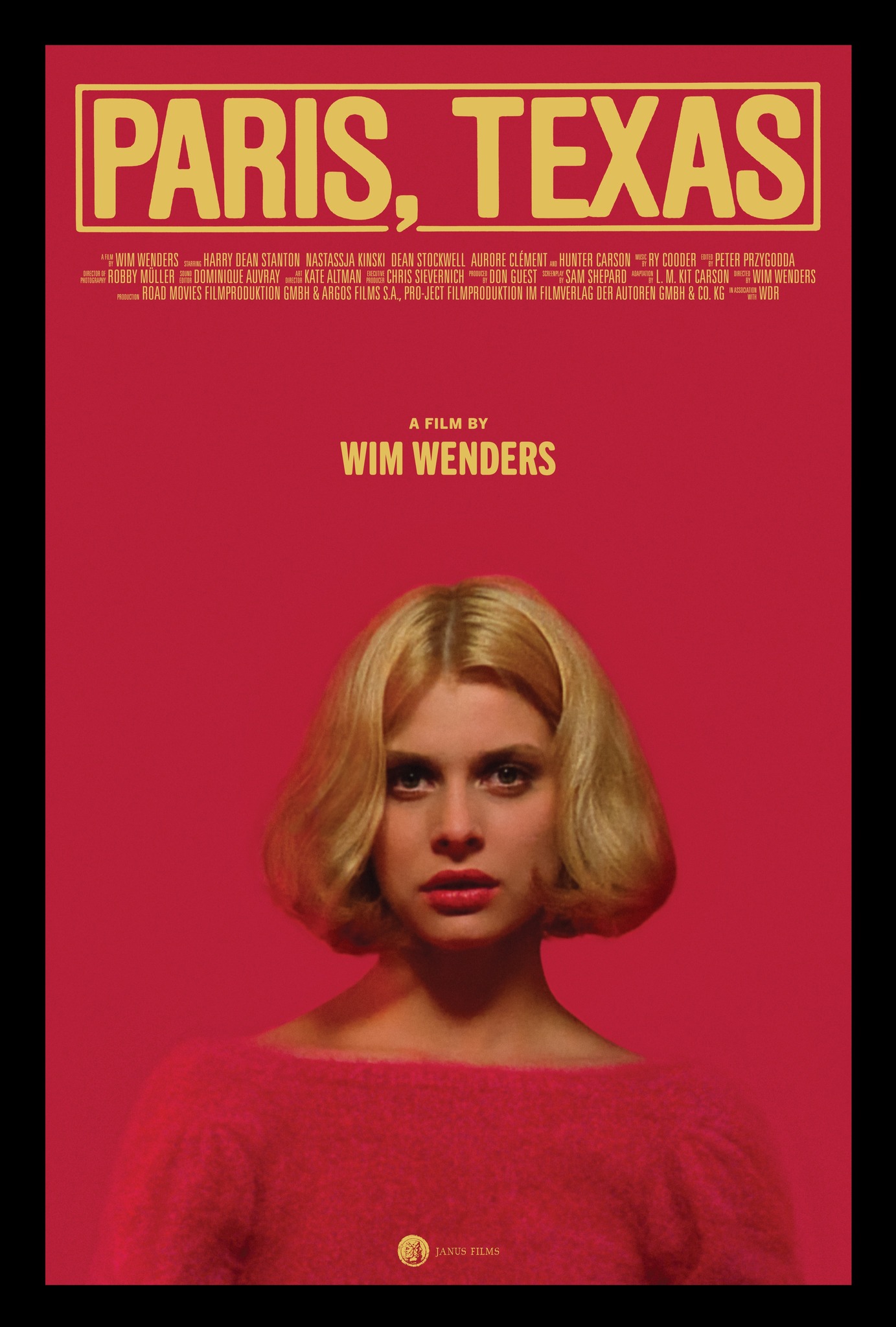 パリ、テキサス　PARIS, TEXAS 40周年記念ポスター First look at the 40th anniversary 4K restoration poster for Paris