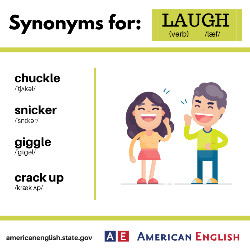 American English At State The Past Present And Future Walked Into A Room It Was Tense Did We Make You Laugh Giggle Or Chuckle Take A Look At The Synonyms