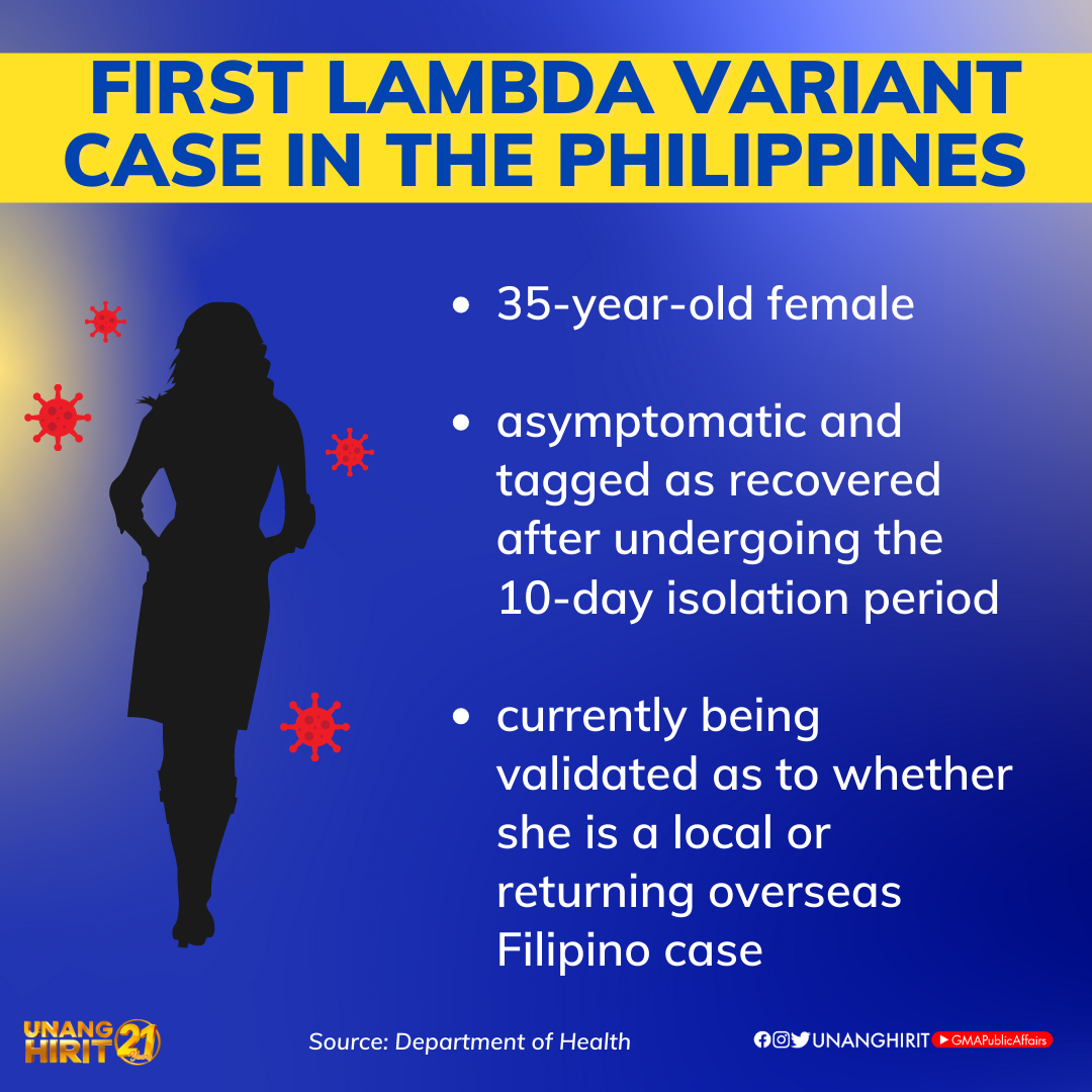 GMA News - UNANG LAMBDA VARIANT CASE SA PILIPINAS Isang...