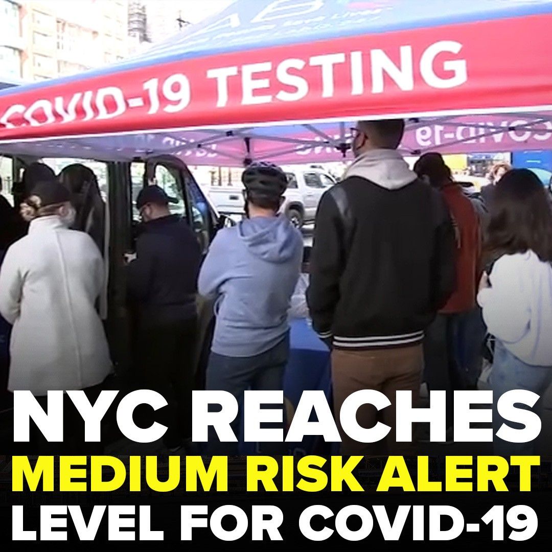 ABC7NY - New York City is now at a medium risk alert level for COVID ...