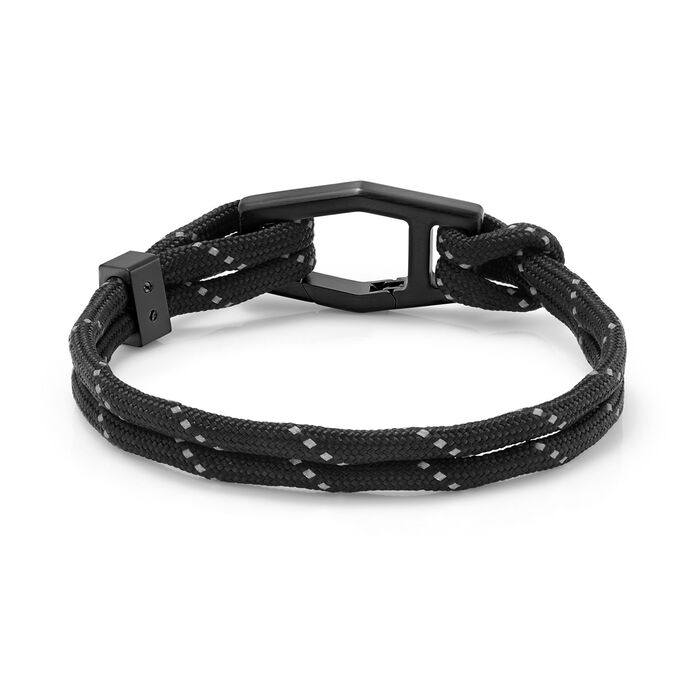 My Leather bracelet featuring the iconic MANOWAR logo on stainless