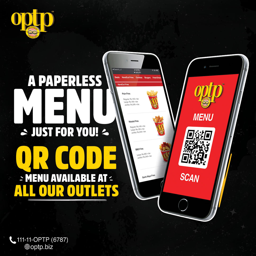 OPTP - Introducing OPTP’s first paperless menu! Scan the...