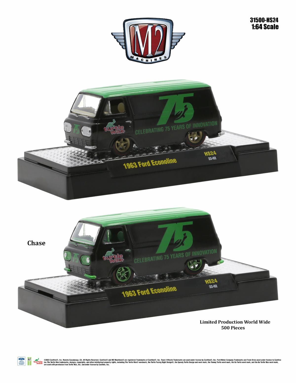 M2 Machines 1963 Ford Econoline van in semi-gloss black