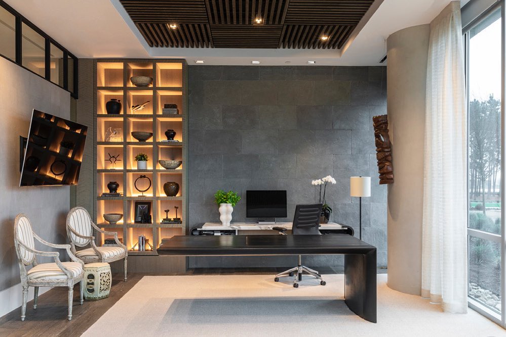 A custom desk was designed by our... - Abel Design Group