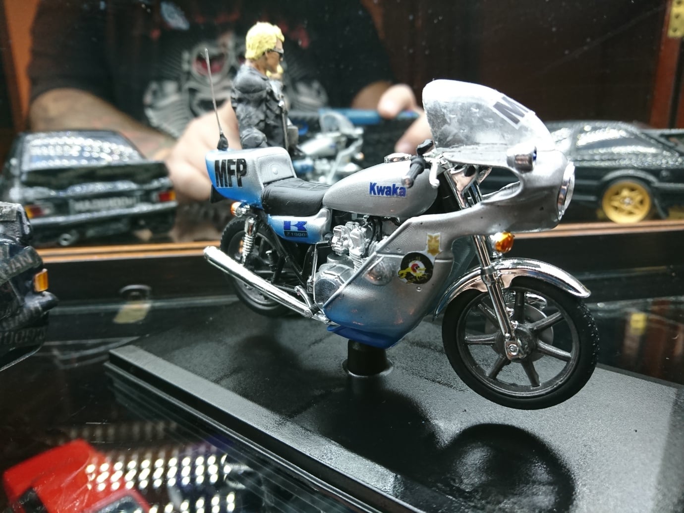 1:18 RAD ACE Goose Kwaka Z1000 Police Bike Mad Max Custom 