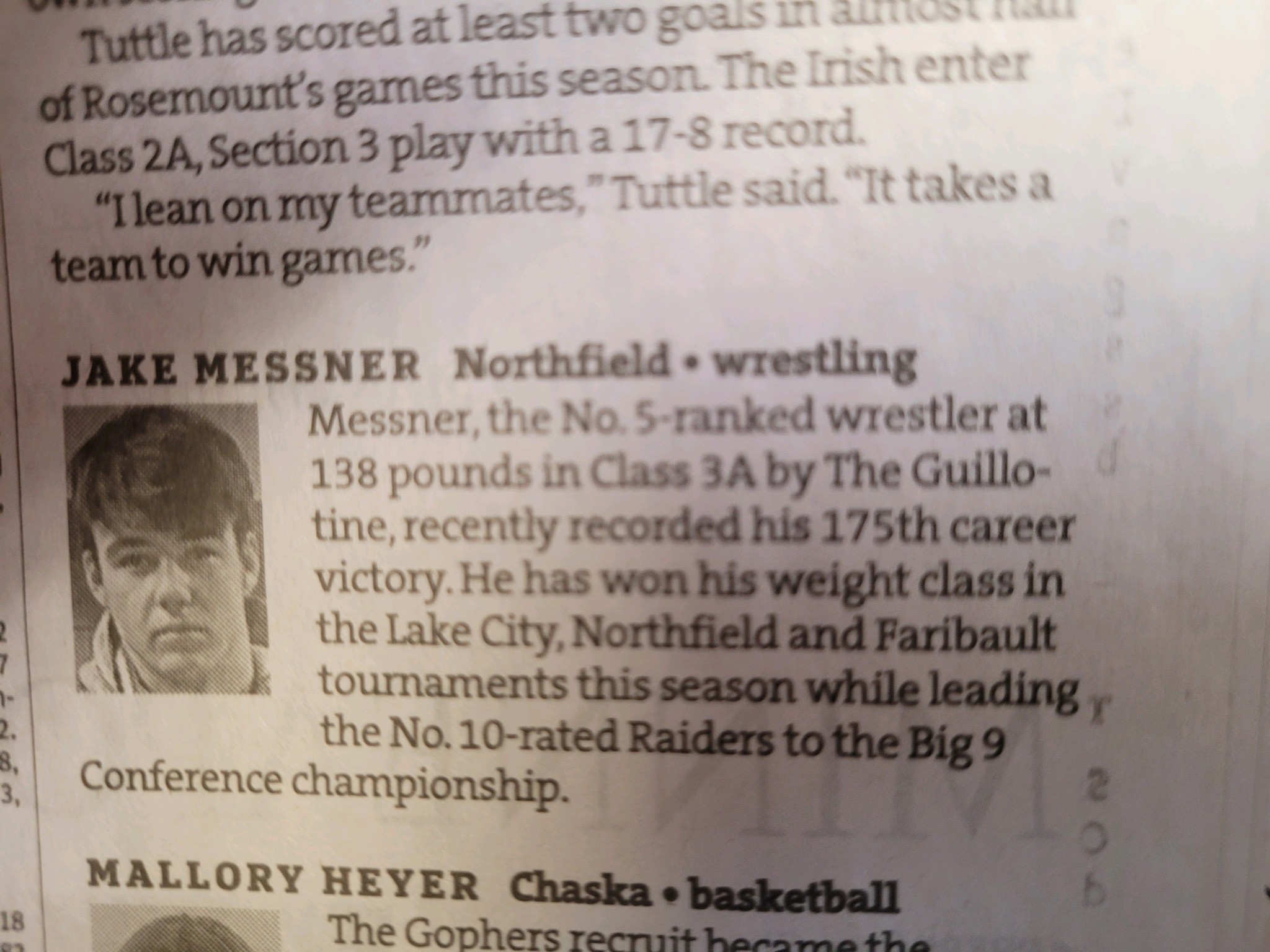 Congratulations to Jake Messner for... - Northfield Wrestling | Facebook
