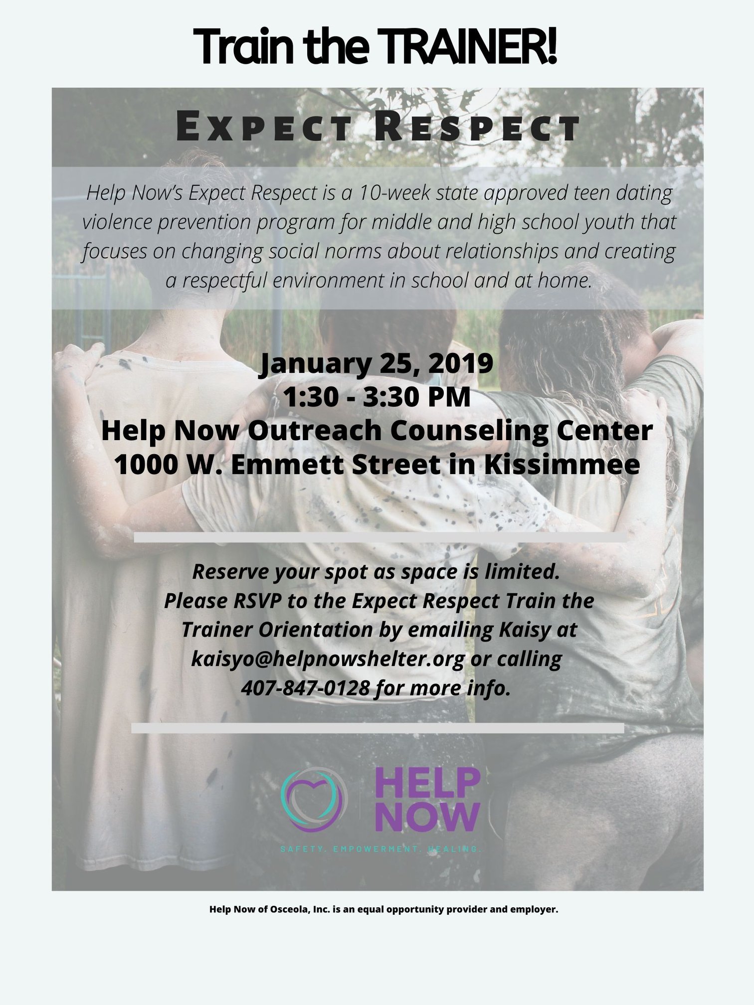 Help - More volunteer opportunities at Help Now ~ Expect Respect Co ...