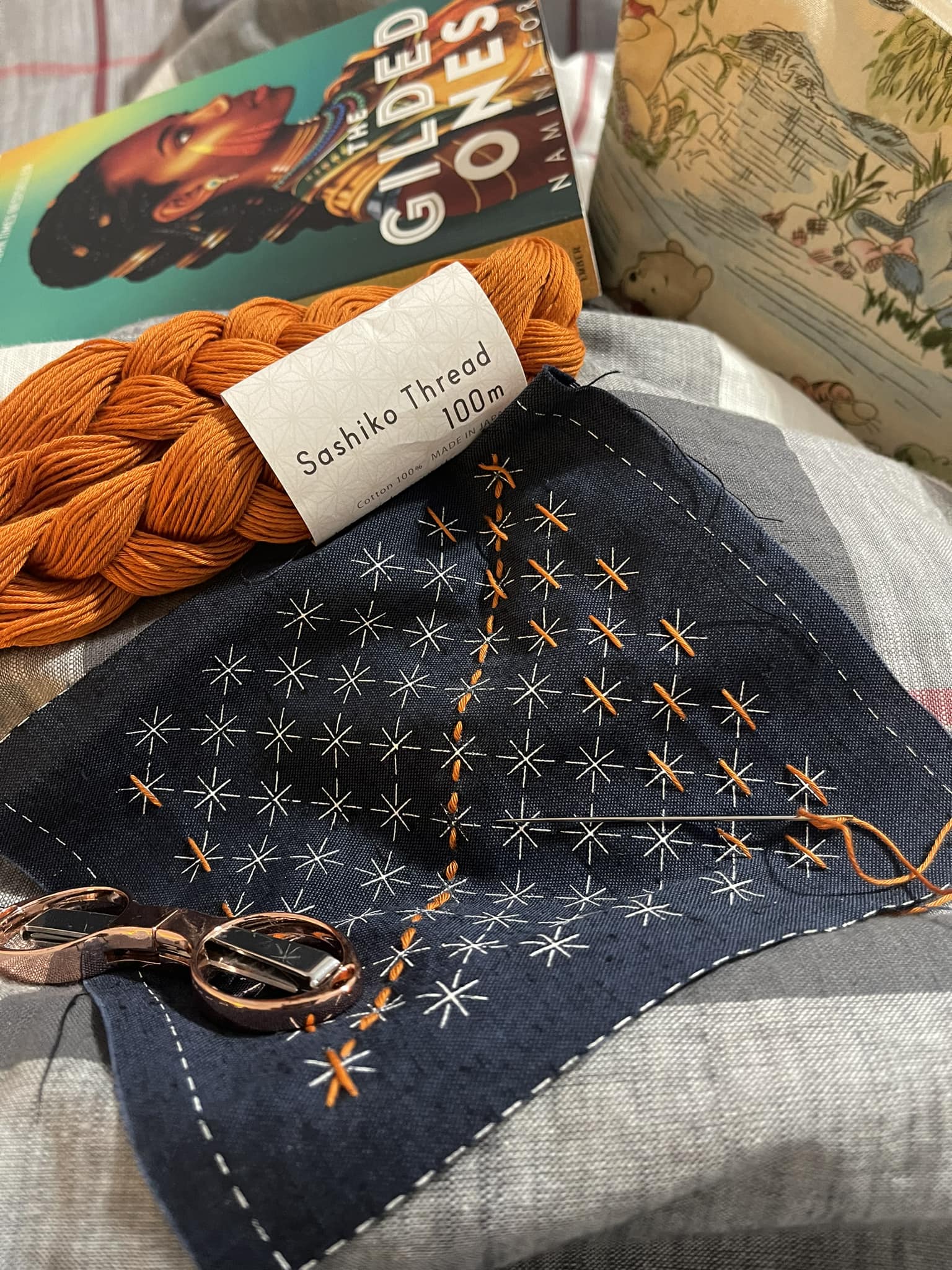Sashiko wave panel jacket project