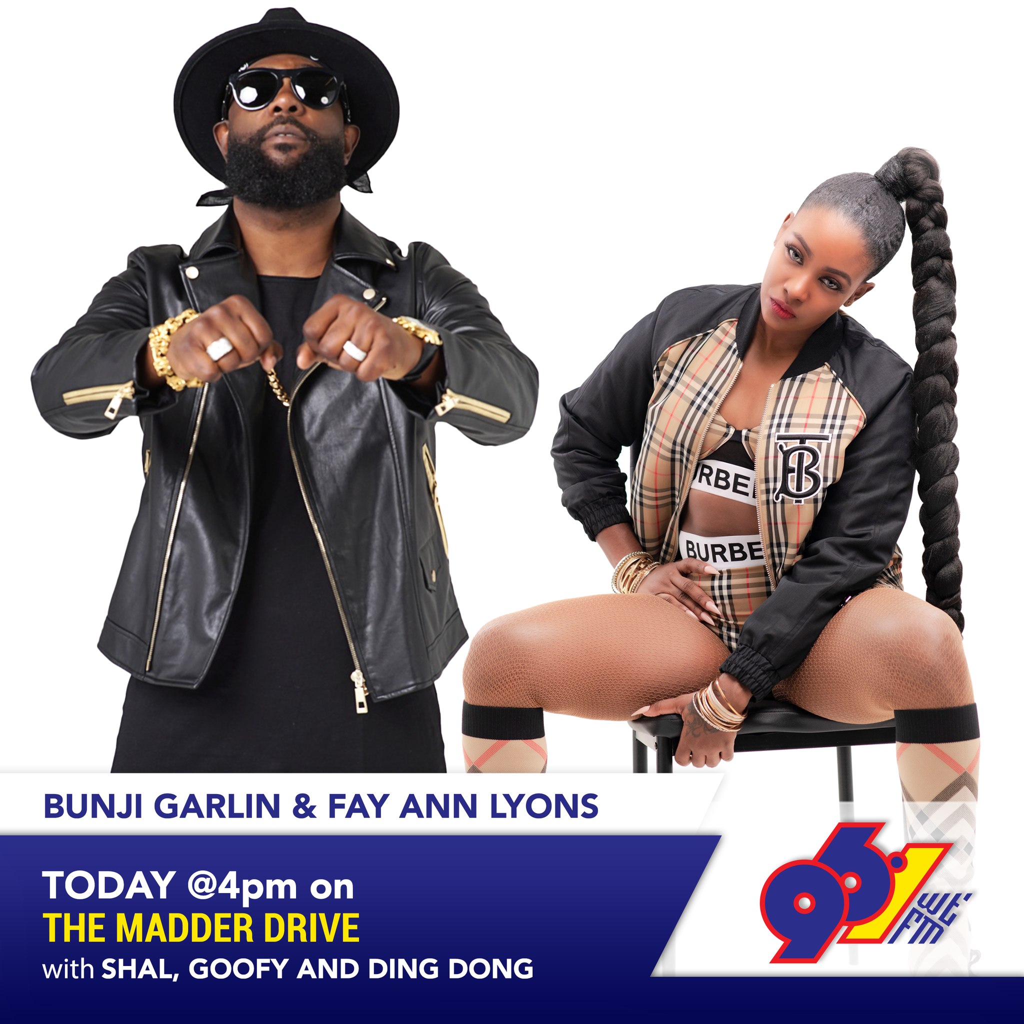 96.1 - Bunji Garlin & Fay Ann Lyons will be live on the #MadderDrive at ...